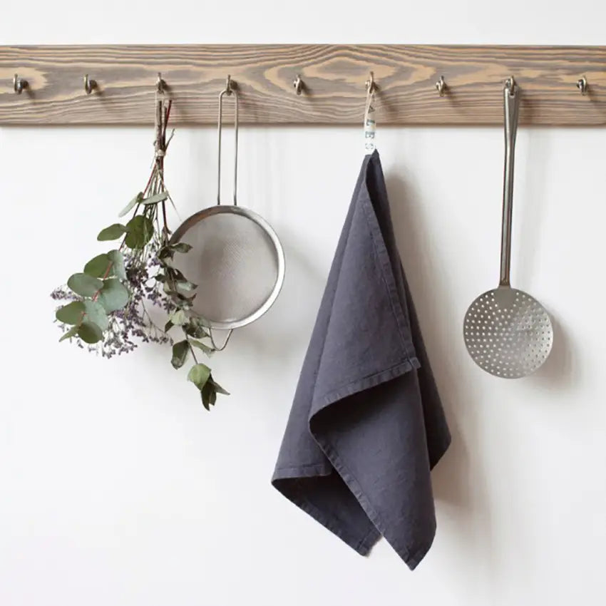 Linen Kitchen Towel - Dark Grey
