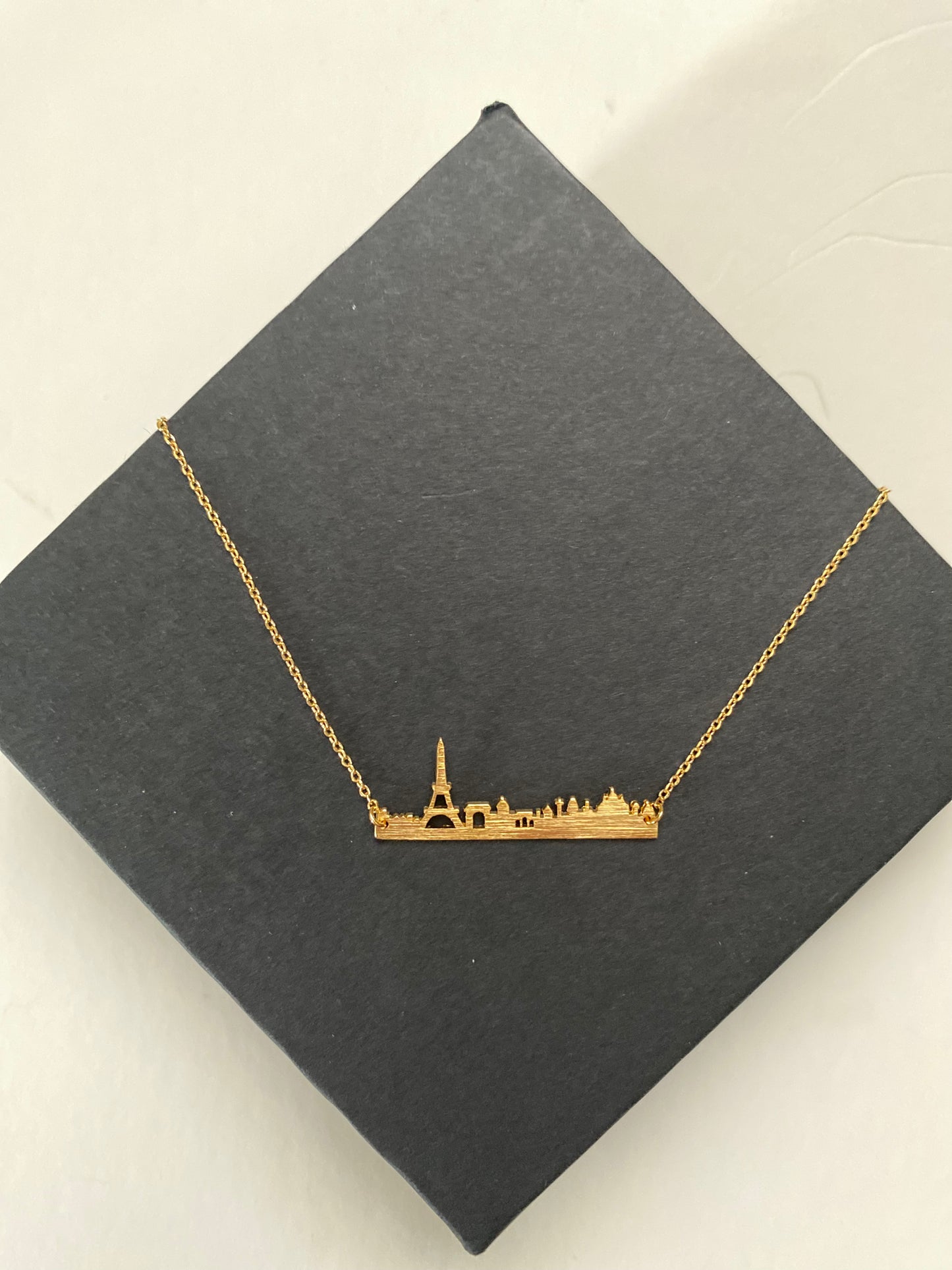 Paris Skyline Pendant Necklace
