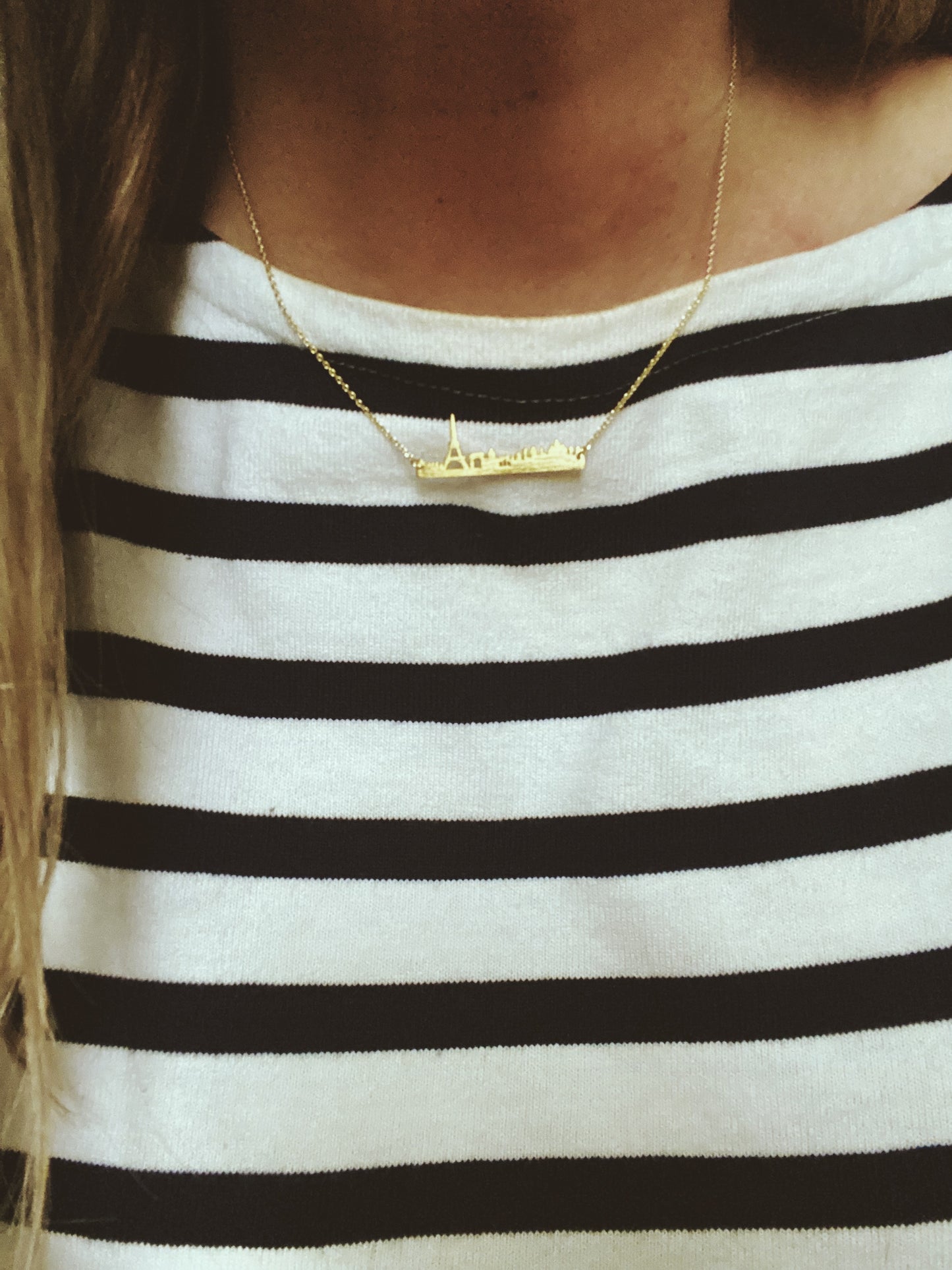 Paris Skyline Pendant Necklace