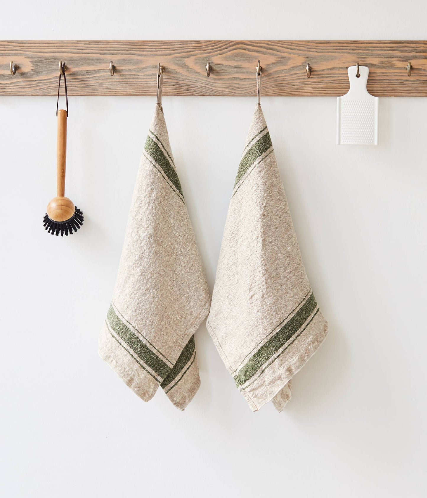 Green Stripe Vintage Style Kitchen Towel