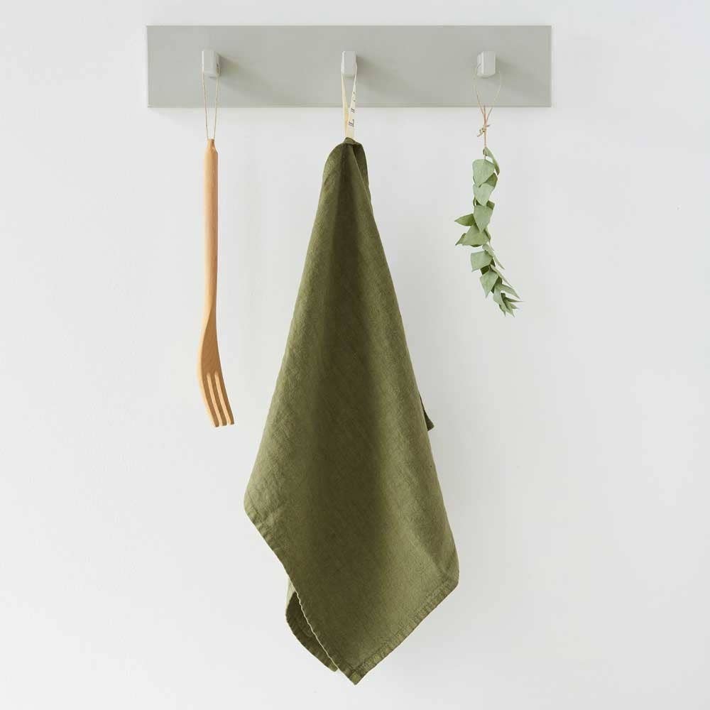 Linen Kitchen Towel - Martini Olive