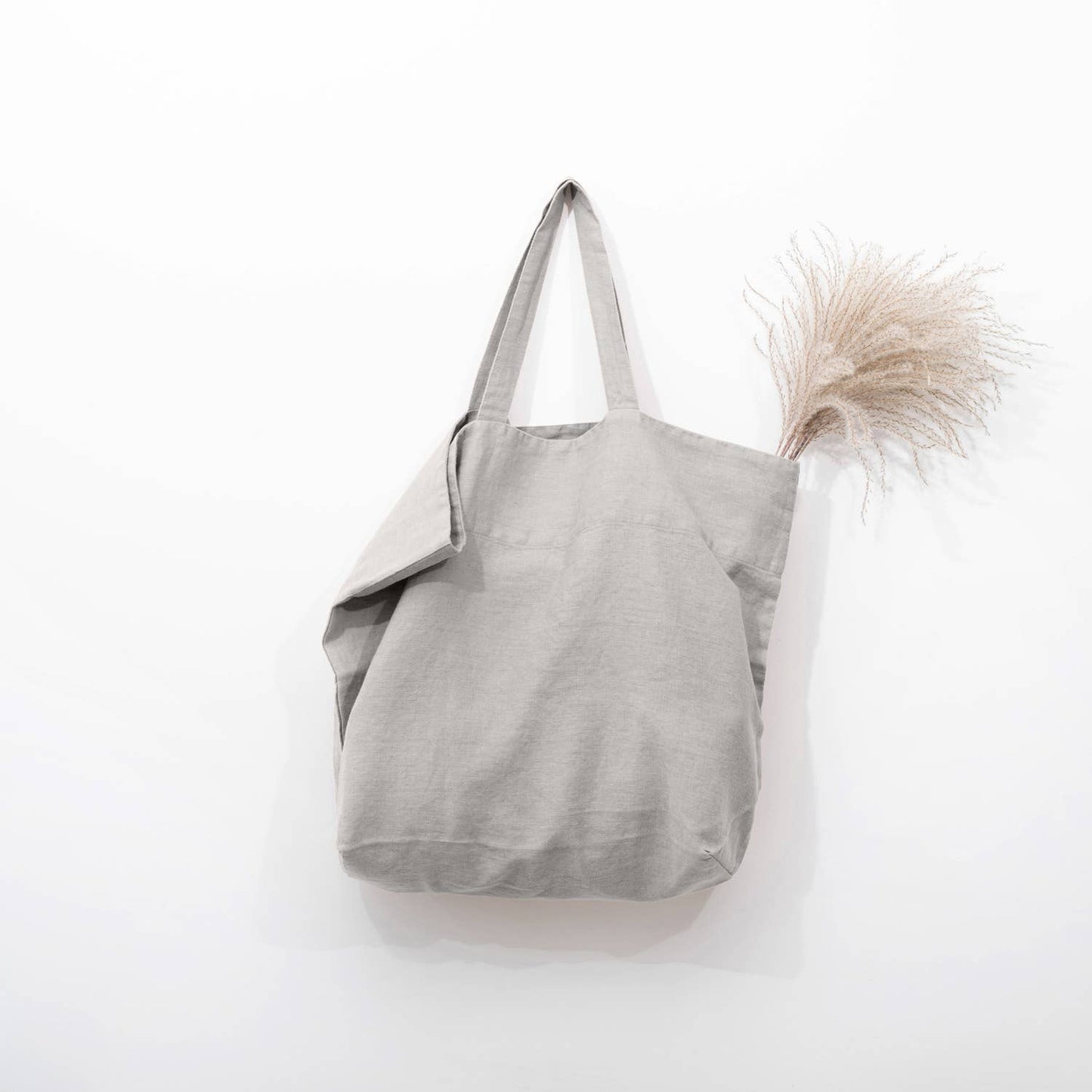 Linen Tote Bag - Light Grey