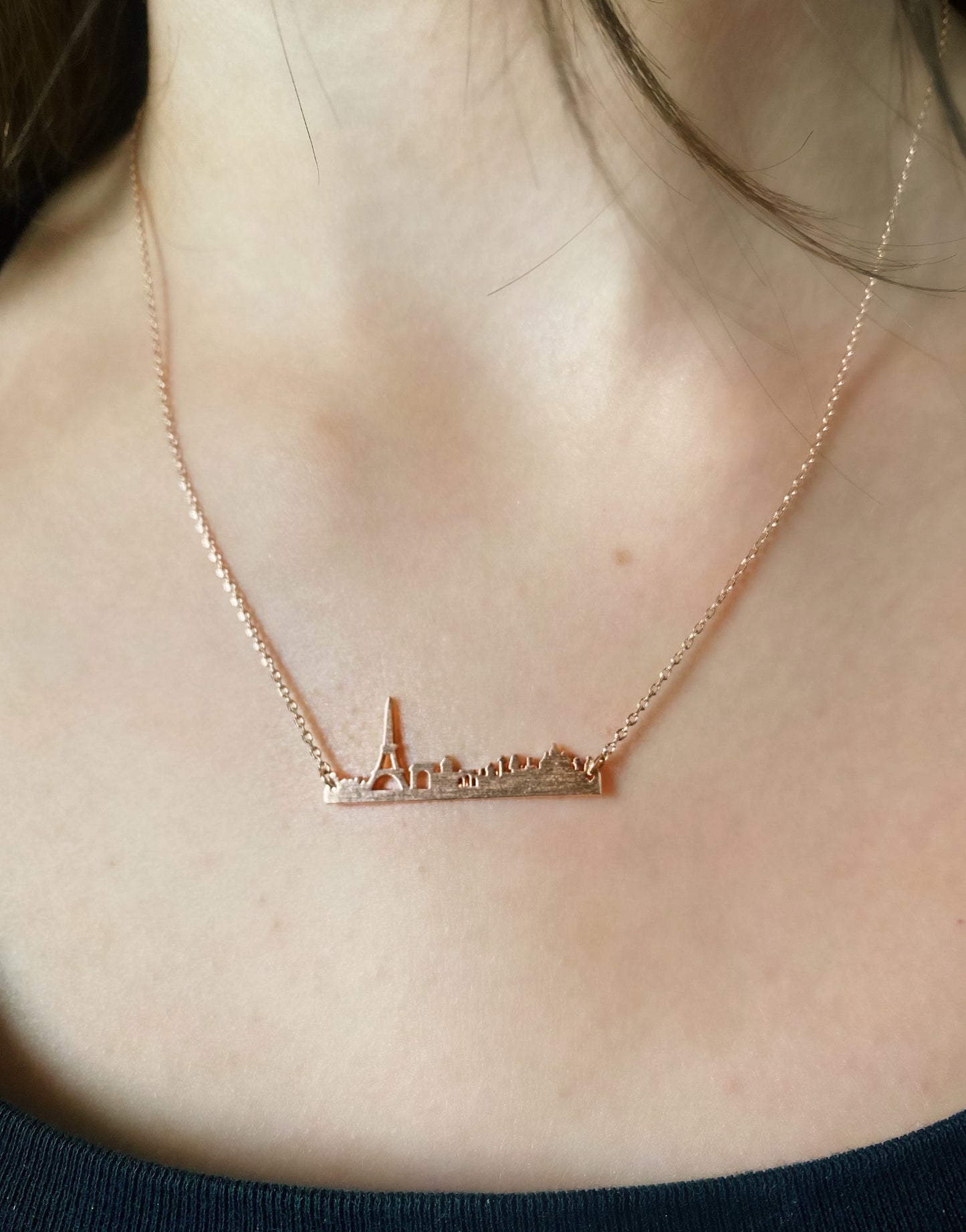 Paris Skyline Pendant Necklace