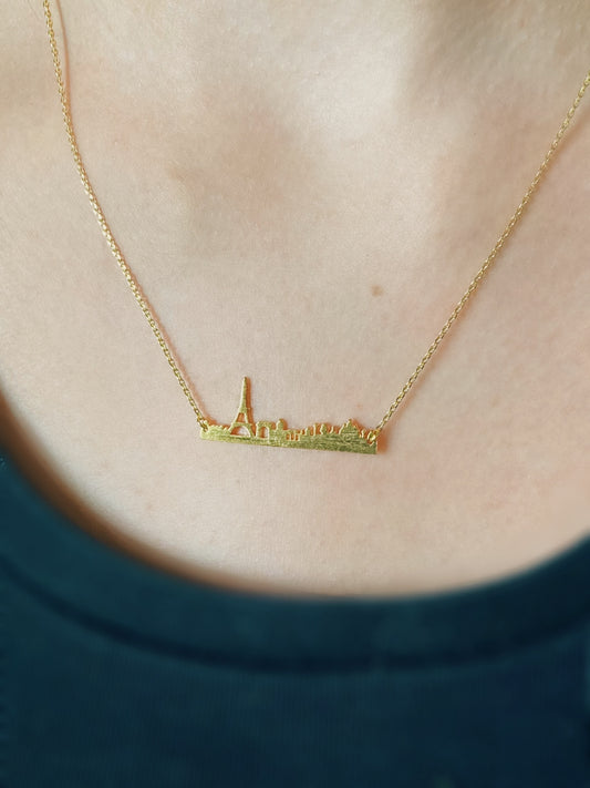 Paris Skyline Pendant Necklace