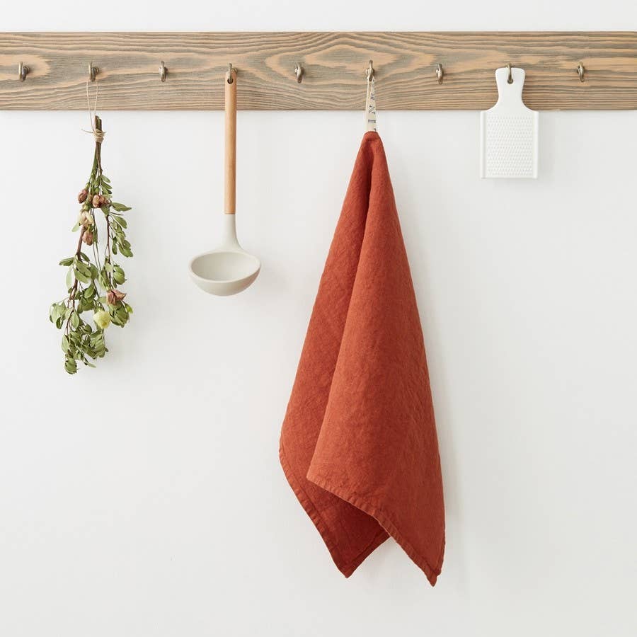 Linen Kitchen Towel - Baked Clay